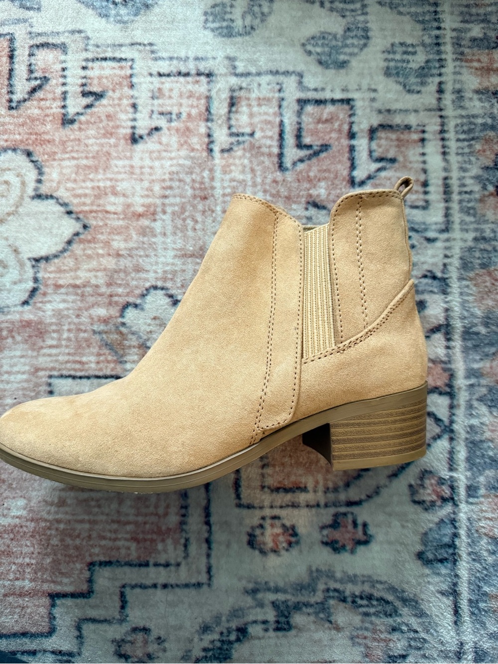 Qupid Tan Suede Chelsea Ankle Boots